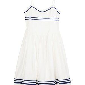 Ciao Lucia White and Blue Midi Dress